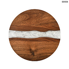 Στρογγυλή σανίδα κουζίνας με εποξειδική ρητίνη "Μάρμαρο" από ξύλο ακακίας – DD558 - Sellzone.bg Στρογγυλή σανίδα κουζίνας με εποξειδική ρητίνη "Μάρμαρο" από ξύλο ακακίας – DD558